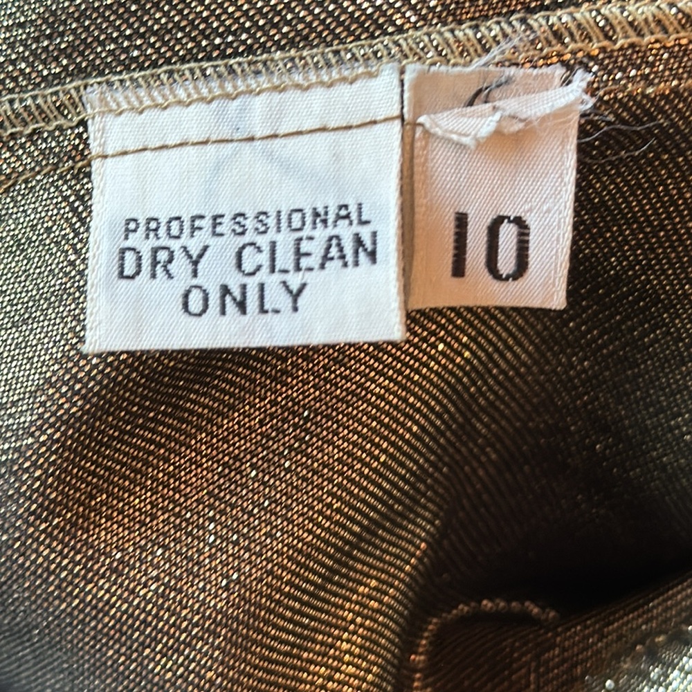 Rare Find Vintage Stephen Burrows Shimmery Gold Blouse - Size 10 - Picture 9 of 12